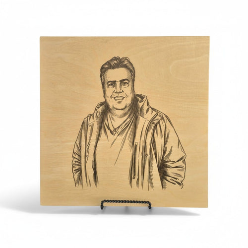 Custom laser engraved photo on wood – personalized wood photo print, handmade in NJ | MSC Wood & Craft Designs
