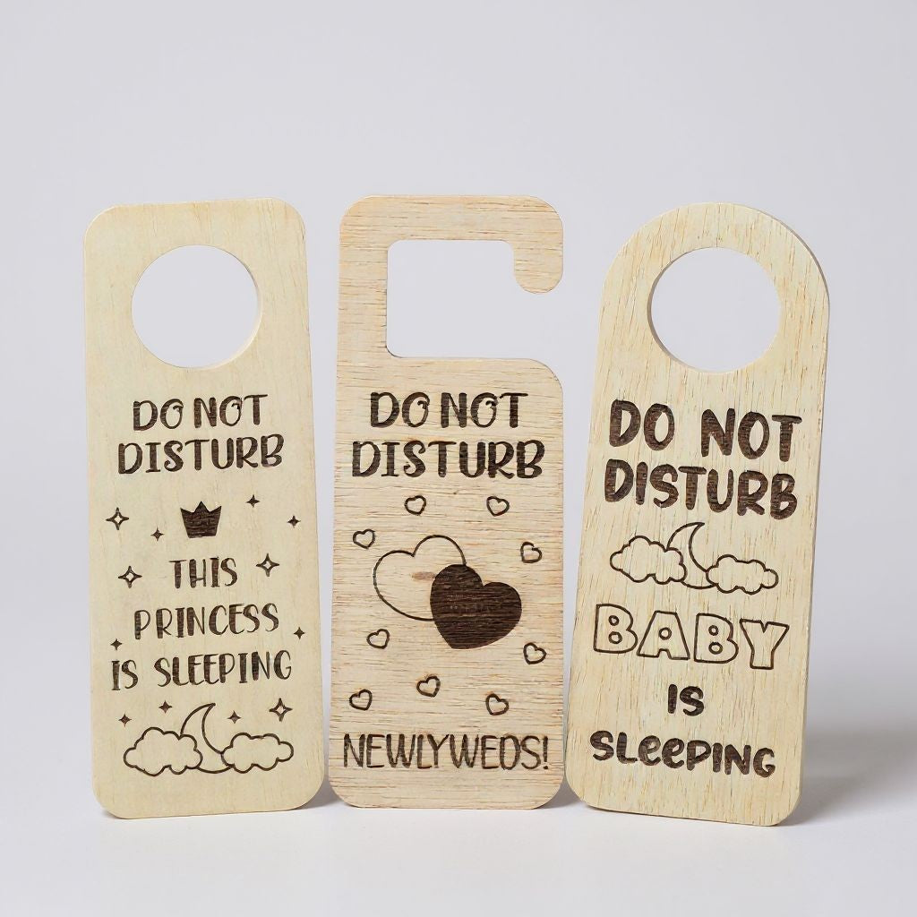Personalized Wooden Do Not Disturb Door Hanger