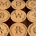 Personalized Laser Engraved Cork Coasters -  Set of 4
