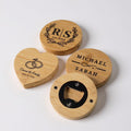 Personalized Wooden Bottle Opener Magnet | Custom Laser Engraved Gift