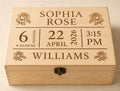 Personalized Baby Memory Box | Custom Laser Engraved Newborn Gift