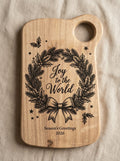 Personalized Acacia Wood Cutting Board | Holiday & Christmas Designs – Laser Engraved