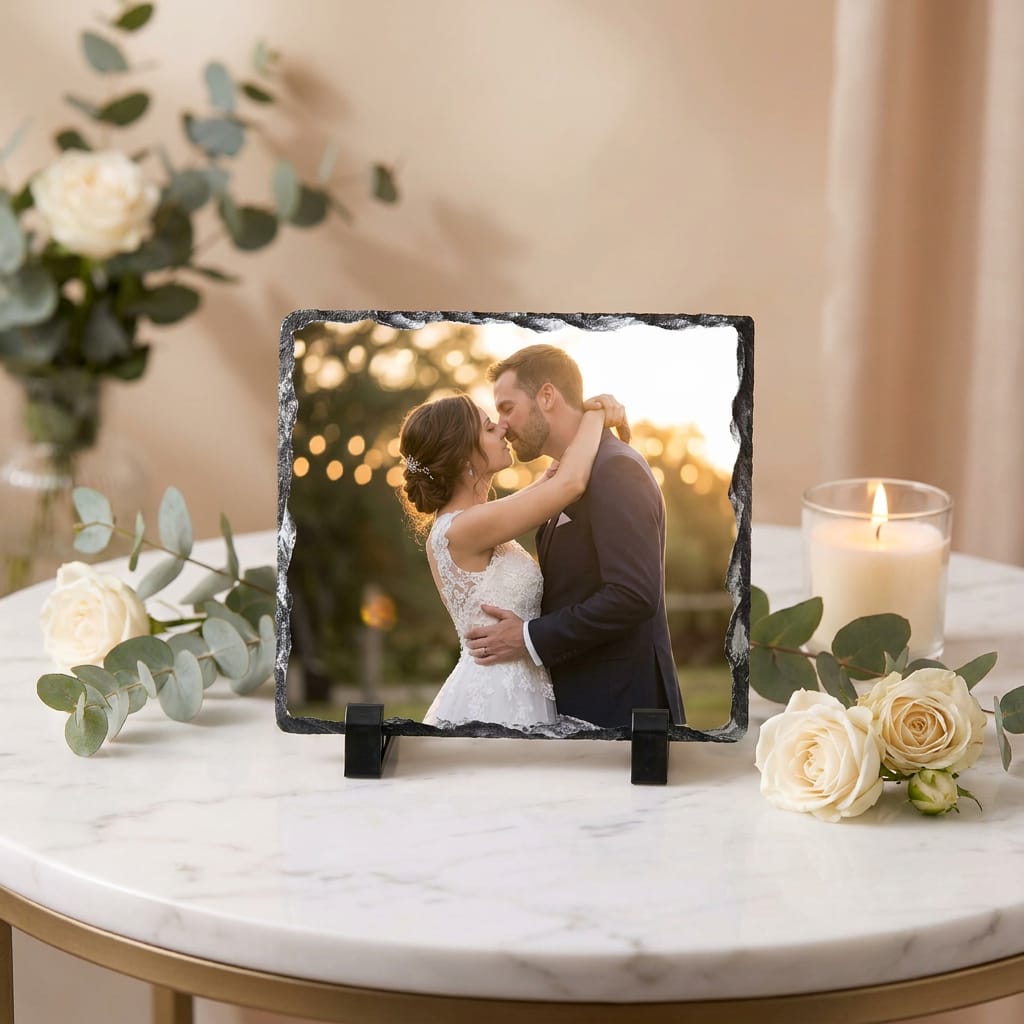 Personalized Photo Slate Stone Print | 5x7 Custom Photo Gift