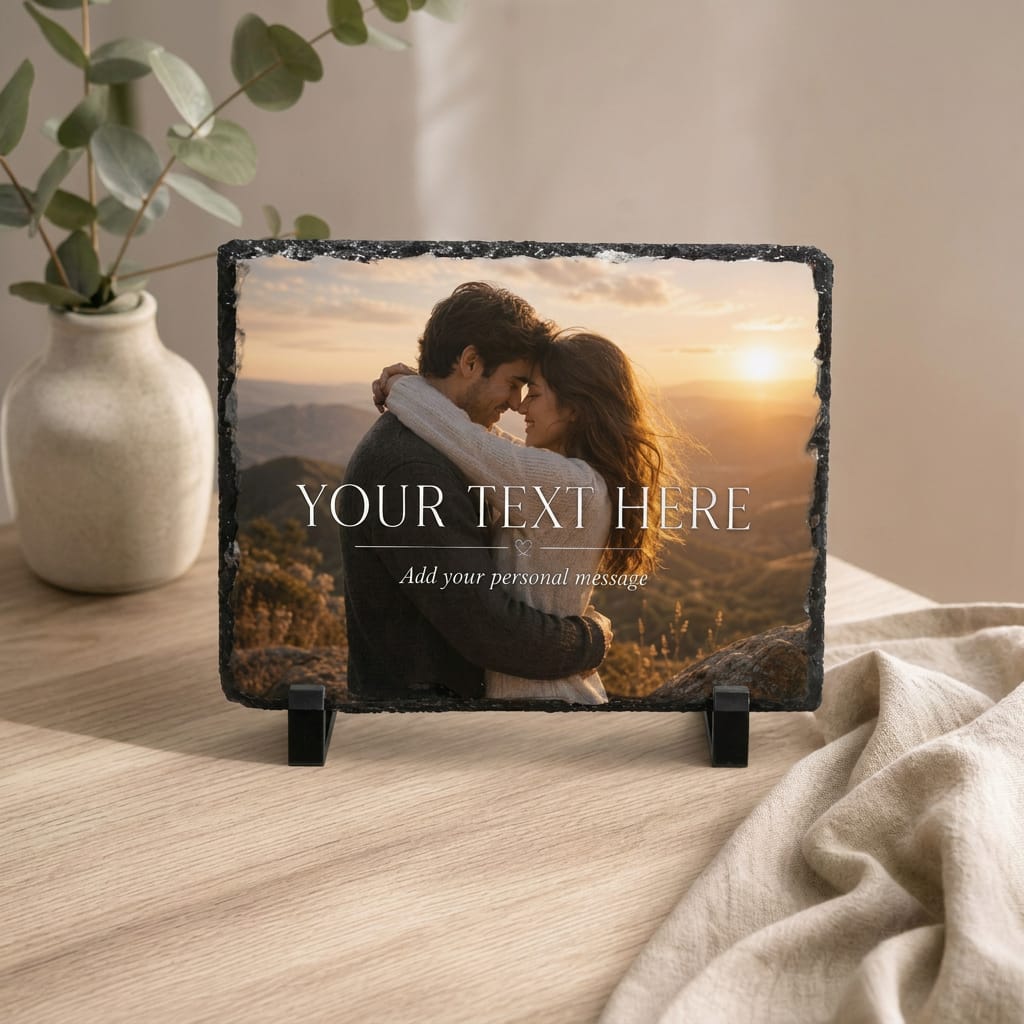 Personalized Photo Slate Stone Print | 5x7 Custom Photo Gift