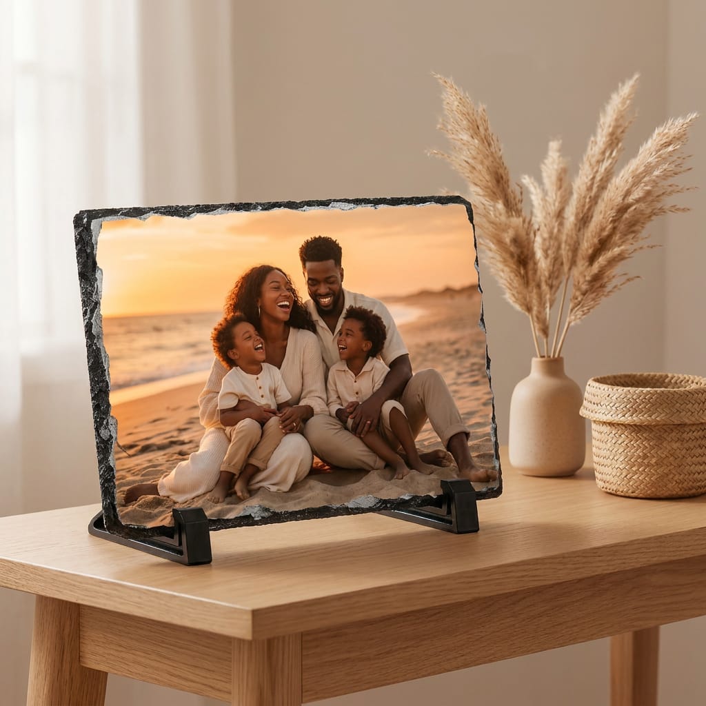 Personalized Photo Slate Stone Print | 5x7 Custom Photo Gift