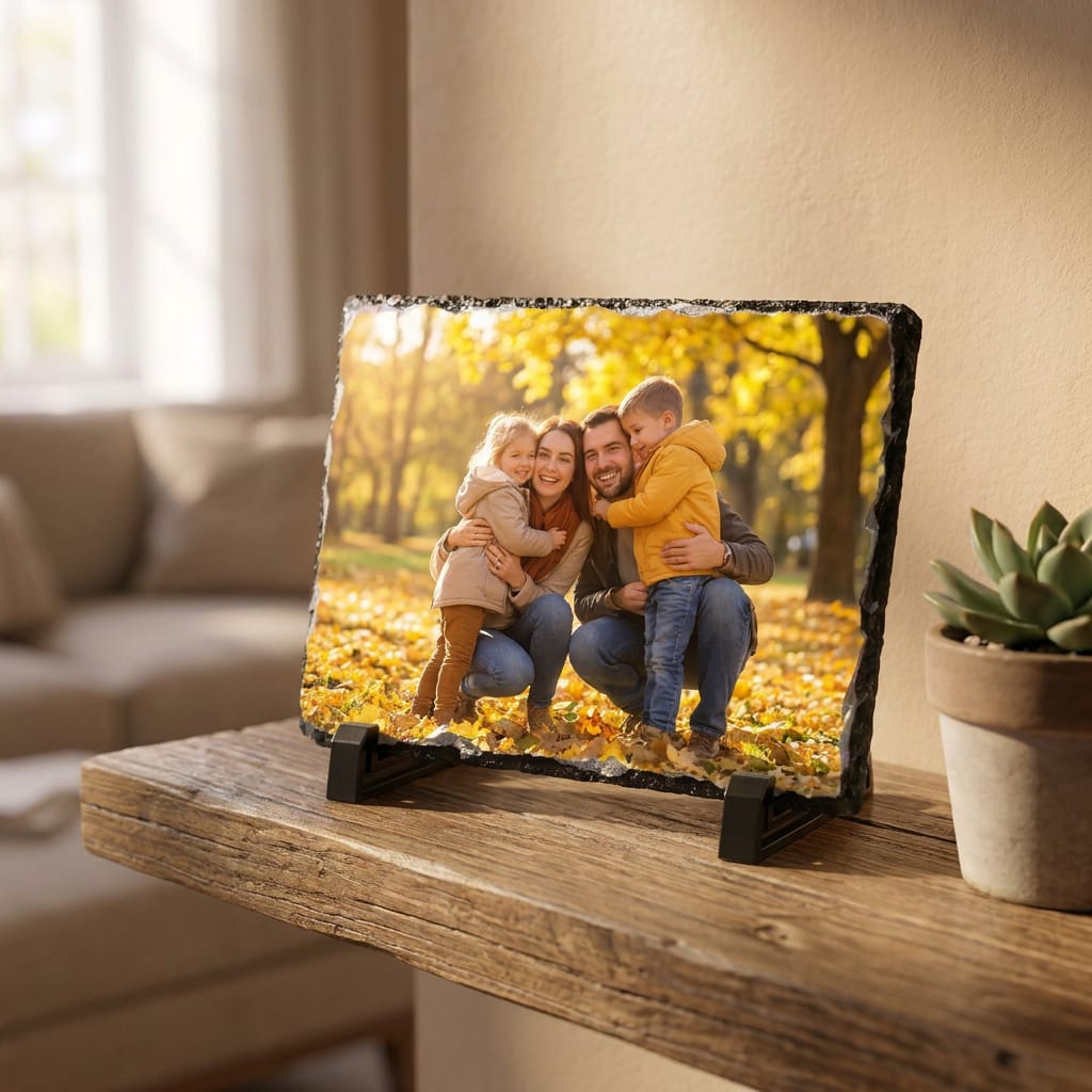 Personalized Photo Slate Stone Print | 5x7 Custom Photo Gift