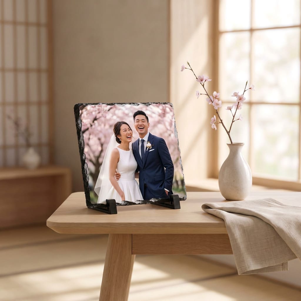 Personalized Photo Slate Stone Print | 5x7 Custom Photo Gift