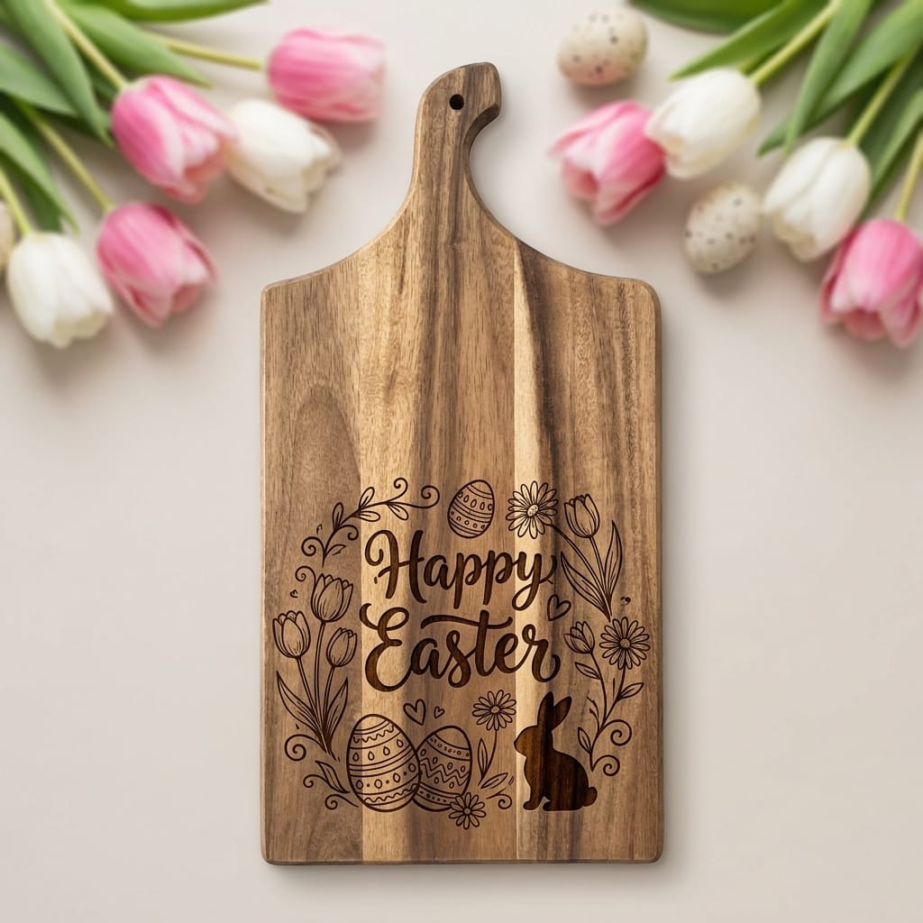 Personalized Engraved Acacia Wood Cutting Board | Holiday & Family Gift