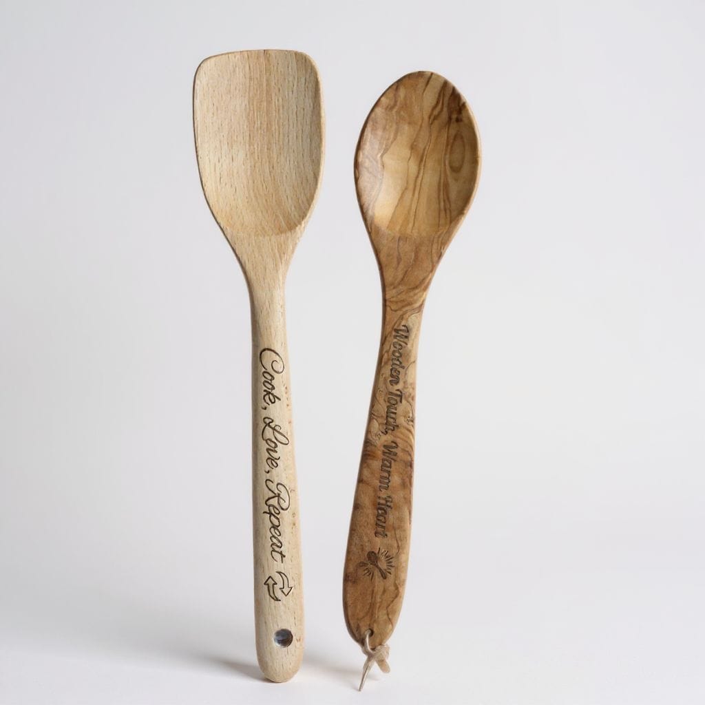Personalized Wooden Serving Spoons Set Of 3