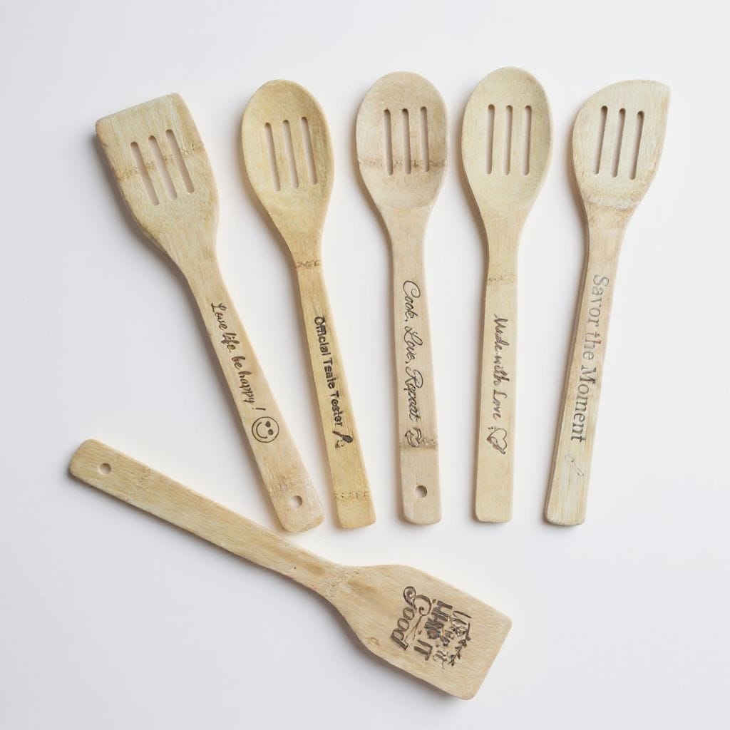 Personalized Wooden Serving Spoons Set Of 3