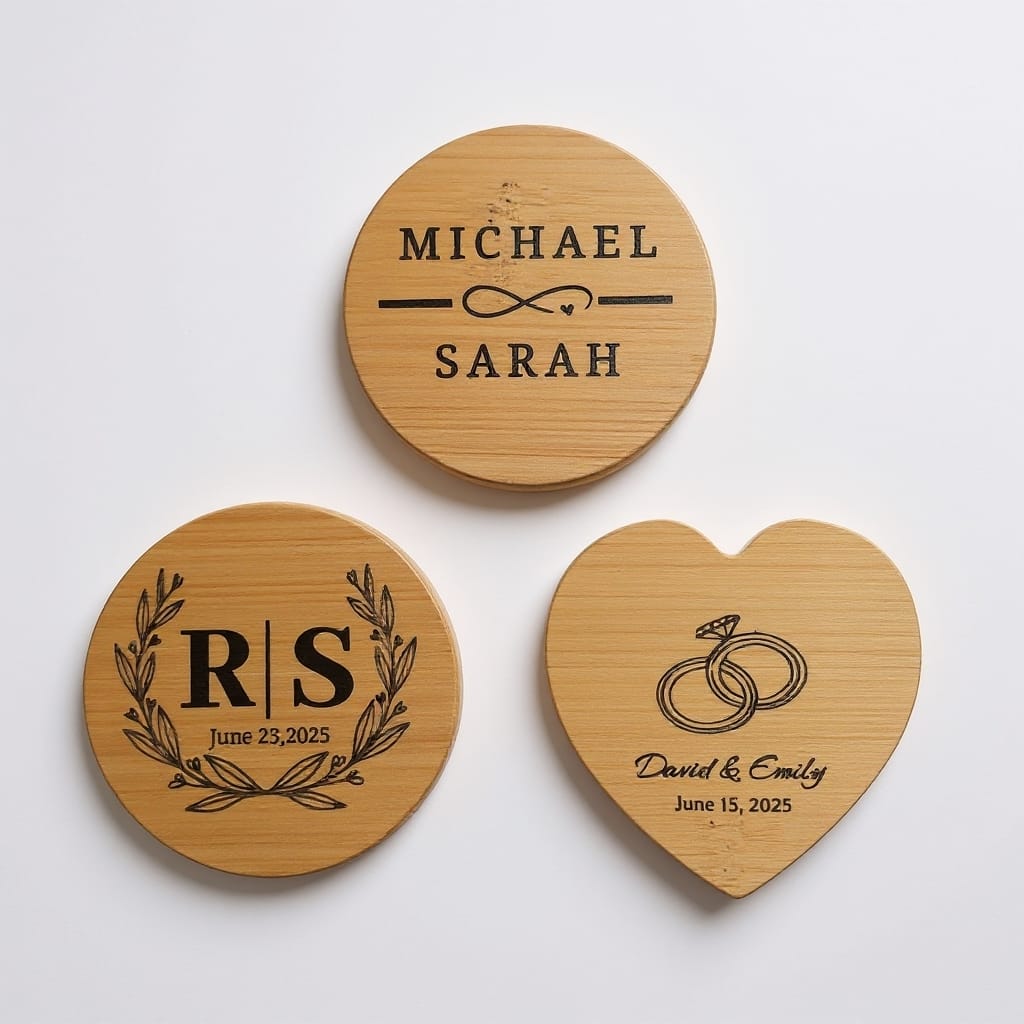 Personalized Wooden Bottle Opener Magnet | Custom Laser Engraved Gift