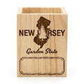 Personalized wooden pen holder laser engraved Class of 2026 design - graduation gift handmade in NJ
