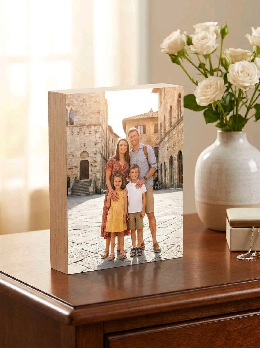 Personalized Photo on Wood Block | Custom 5×7 Keepsake