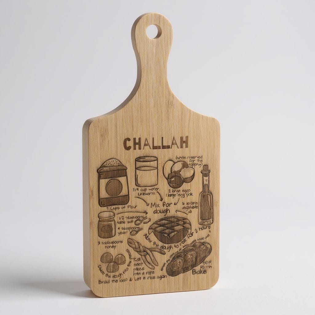 Personalized laser engraved bamboo cutting board – custom kitchen gift by MSC Wood & Craft Designs