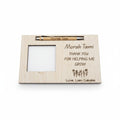 Personalized Wooden Sticky Note Holder – Custom Engraved Desk Organizer
